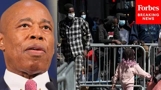 WATCH: NYC Mayor Eric Adams Asked Point Blank: 'Do You Envision An End To The Migrant Crisis?'