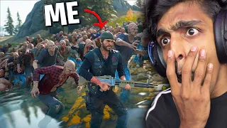 MASSIVE ZOMBIE HOARD Chases (Bad Idea) Days Gone ...!!