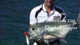 GT Popping On The Rocks - Extreme GT Fishing Land Based at the Montebello Islands