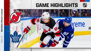 Devils @ Maple Leafs 11/17 | NHL Highlights 2022