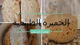 الخميرة الطبيعية بخطوات سهلة وطريقة الخبز الريفي..#الخميرة_البلدية #يومياتي #خبز #sourdoughstarter