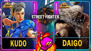 SF6 Kudo (CHUN-LI) VS Daigo (AKUMA)🥊Street Fighter 6🥊スト6🥊4K 60ᶠᵖˢ