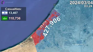 Israel-Hamas War: Every Day to May Mapped using Google Earth