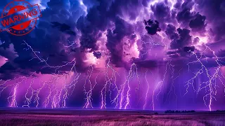 ⚠⚠❗⚡ Sounds Of Very Strong Storm With Loud Thunder & Lightning, Therapy For Anxiety And Insomnia