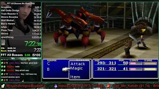 Final Fantasy 7 - All Bosses Speedrun (9:15:31) Snow route PB