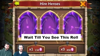 Most Insane Triple Legend Roll I'v HAD Rolling 40000 Gems Castle Clash