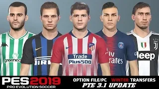 PES 2019 PTE 3.1 Option File Update + Data Pack 3.1 | Tutorial |