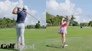 Brooks Koepka Battles 10-Year-Old Girl Madison Moman in a 5-Round Golf Challenge | Golf Digest