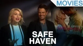 Julianne Hough, Josh Duhamel and Nicholas Sparks on 'Safe Haven' movie