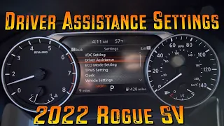 2022 Nissan Rogue SV Driver Assistance Settings