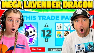 We Make Mega Lavender Dragon And See What People Trade! Super Rare Pet In Roblox Adopt Me!