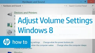 Adjusting the Volume Settings in Windows 8 | HP Computers | HP