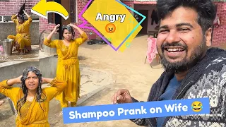 Pati Ne Thandi Mein Liya Badla 😂 Shampoo Prank On WIFE 😂 *She Got SUPER ANGRY* 😠