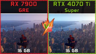 RX 7900 GRE vs RTX 4070 Ti Super - FHD, QHD, UHD 4K