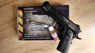 Пневматический пистолет Stalker S1911RD (Кольт) 4.5 мм. ОБЗОР. ТЕСТ