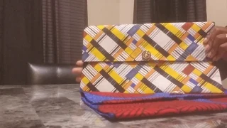 No Sew Clutch made with a place mat and fabric