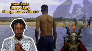 Men vidéo Kote Loco dahy plonje nan rivière a loco dhay rete anba dlo a