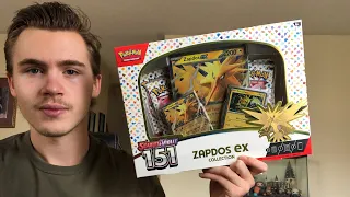 Pokemon 151 Zapdos Ex Collection Box Opening