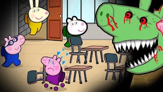 Peppa pig, George, Susie, Rebecca VS PEPPA ZOMBIE 😱 Among us Animation😱