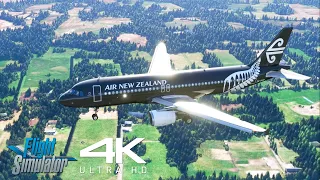 4K ULTRA GRAPHICS | Air New Zealand Airbus A320 Landing At Christchurch Airport | MFS2020