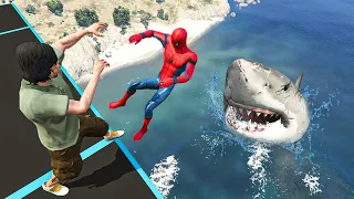 GTA V Water Ragdolls - Spider-Man 4K FAILS/JUMPS (Euphoria Physics, Funny Moments) Ep.153