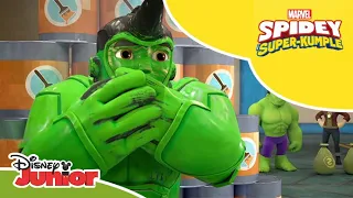 🧑‍🤝‍🧑 Sobowtór Hulka? | Spidey i Super-Kumple | Disney Junior Polska