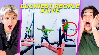 Koreans React To Luckiest People Caught On Camera!