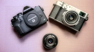 Fujifilm X100V vs Olympus E-M10 Mark IV For Street, Travel & Documentary Photography