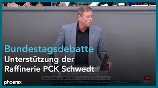 Bundestagsdebatte zur Unterstützung der Raffinerie PCK Schwedt am 15.12.22