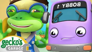 Grandma Gecko's Sports Car Chase | Max the Monster Truck  | Gecko's Garage | Animal Cartoons