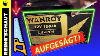 LiFePO4 Akku aufgesägt! 1,2kWh | WANROY 12V / 100Ah