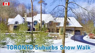 Toronto Suburbs SNOW Walk❄️ Exploring Toronto GTA Real Estate Homes