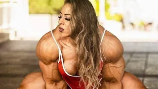 Julia Vins, Beautiful Woman Bodybuilder, / Fitness Model, Workout