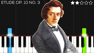 Chopin - Etude Op. 10 No. 3 | EASY Piano Tutorial