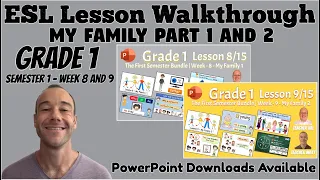 ESL Lesson Plan: My Family Vocabulary & Adjectives | Detailed Walkthrough (Part 1 & 2)