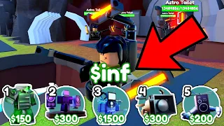 I Used INFINITE MONEY with DJ TV MAN!! (Toilet Tower Defense)