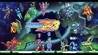 MMZ3  X1 Zero vs All Bosses No Damage, Ultimate Chip, No Body Chip