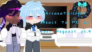 ArcanaTwilight React To MC as Your Request pt.4 || Short || Gacha Universal || twst x bsd x gi x jjk