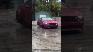 Sliding in the rain 🌧️ #ford #mustang #s550 #rtr