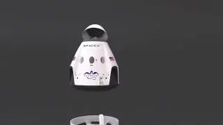 Falcon 9 and DRAGON-V2 Space Craft 3D Max Animation