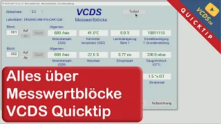 VCDS Quicktip: Alles über Messwertblöcke!