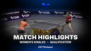 Zhu Chengzhu vs Leila Imre | WS | WTT Star Contender European Summer Series 2022 | (Qual)