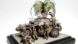 Diorama - SdKfz 222  palm tree 1:35 Step by Step