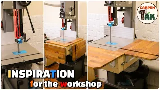 [DIY] Awesome idea for woodworking workshop / Making a folding band saw outfeed / Simple removal