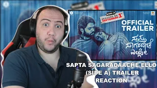 Sapta Sagaradaache Ello (Side A) Trailer Reaction | Rakshit Shetty | Rukmini | Hemanth M Rao