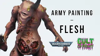 How to Paint FLESH for nurgle, ogres, ghouls, zombies and more!