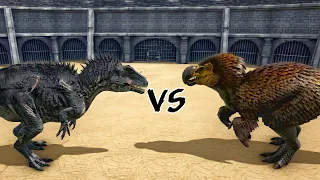 SAVAGE ACROCANTHOSAURUS VS DODOREX | ARK Dino's Battle | DINOWORLD |