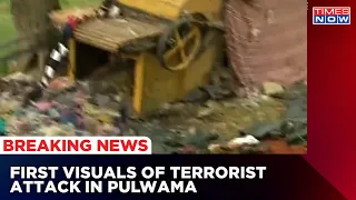 First Visuals On Times Now Of Terrorist Attack In Pulwama | One Dies and Two Injured