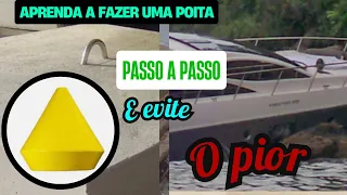 Fazendo amarração para poita do zero passo a passo(fazendo poita)(como fazer uma poita)