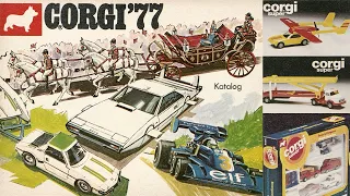 Corgi presentation of all models from 1977. Diecast car.